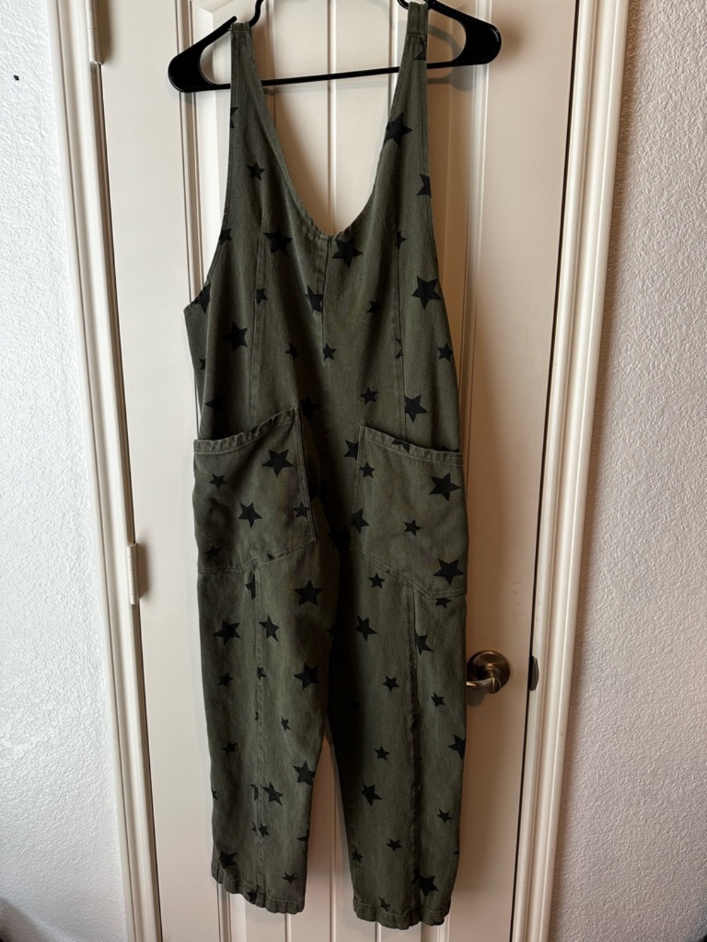 Shop Talulah Star-Print Olive Green Utility Jumpsuit Overalls 100% cotton